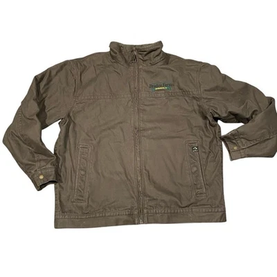 Chaqueta de trabajo Dri Duck Maverick forrada de lona marrón talla XL tiene un logotipo Foto 1 de 4