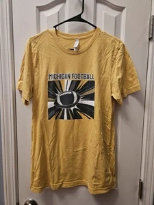 Vtg University of Michigan Wolverines Champion Shirt Medium Yellow NCAA Football - Picture 1 of 3
