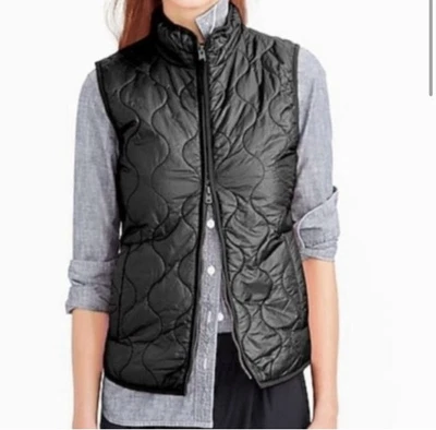 Novo com etiquetas J.Crew colete em camadas com roupa externa leve Primaloft XS carvão escuro Wmn - Imagem 1 de 4