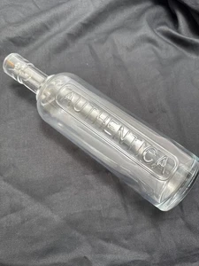 Luigi Bormioli Authentica Glass Bottle 50cl Italy Embossed Clear 11” Tall - Picture 1 of 4