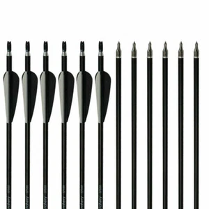 Archery Aluminum Arrows SP500 Compound/Recurve Bow Hunting Target Practice Part - Picture 1 of 8