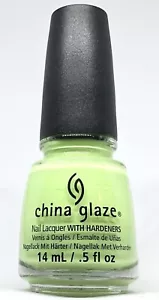 China Glaze Nail Polish Grass Is Lime Greener 1300 Bright Light Pastel Green - Picture 1 of 1