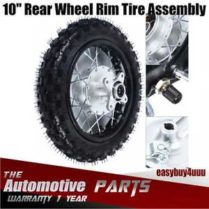 10" Rear Wheel Rim Tire Assembly For PW50 CRF50 TTR50 Dirt Bike 50cc 70cc 110cc - Foto 1 di 12