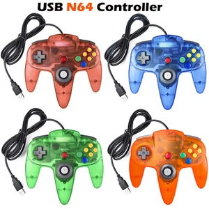 For Nintendo 64 N64 Wired USB Controller Joystick Gamepad For PC MAC Retropie Pi - Picture 1 of 32