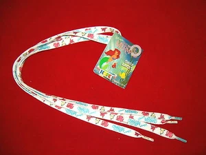 LITTLE MERMAID DISNEY SHOELACES ORIGINAL 1990 NEW WITH TAG LOT OF TWO SETS - Picture 1 of 1