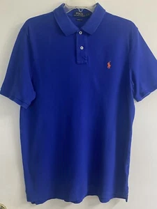 Vintage Polo By Ralph Lauren Mens Royal Blue Sh. Sleeve Pullover Shirt Sz Large - Picture 1 of 10