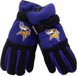 Minnesota Vikings Youth Winter Gloves Thinsulate Logo Block 12279 - Picture 1 of 4