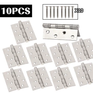 10 x STAINLESS STEEL BB Door Hinges 304 grade 100 x 75mm HEAVY DUTY AU - Picture 1 of 9