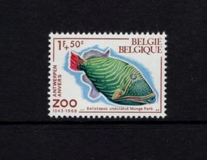 Belgien 1968 UNULIERTER TRIGGERFISCH MNH SC B832 - Bild 1 von 1