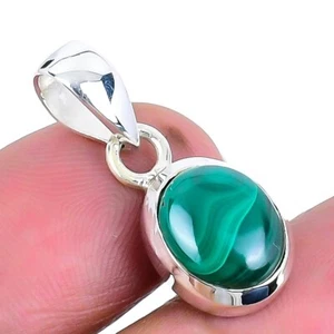 Ciondolo Boho Cuore Chakra Malachite Gemma Argento Sterling Elegante Anniversario - Foto 1 di 8