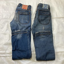 Lot Of 2 SUPERDRY Union Denim Blue Fly Buttons Size W30 L32