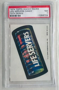 WACKY PACKES 1974 - Serie 10 Original "LIFE SERVERS CANDY" (Topps®) - PSA 7 - Imagen 1 de 2