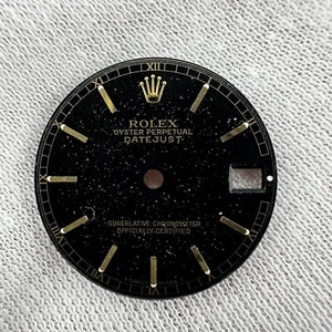 Quadrante Per Rolex Boys (tutti 31mm) Nero Gilt Tropic 23mm - Picture 1 of 9