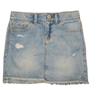 Gap Kids Blue Denim Destructed Mini Skirt 5 $35 NWT - Picture 1 of 1