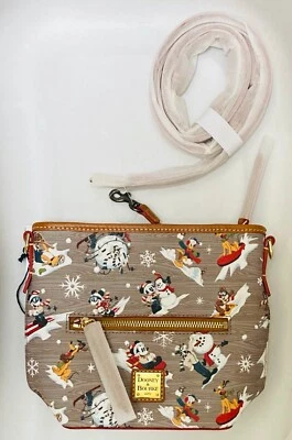 Bolsa tiracolo Dooney & Bourke Mickey Mouse and Friends Holiday nova com etiquetas - Imagem 1 de 3