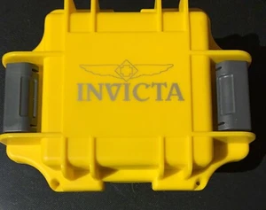 Invicta 1 Slot Impact Diver Box/Case Yellow Impact Resistant Case Waterproof - Picture 1 of 2