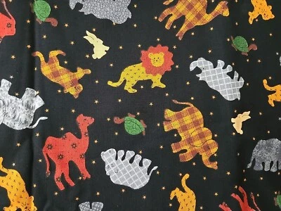 Cotton Quilting Fabric VIP Dream Spinners Cranston 45"X52" Safari Animals Plaid - Image 1 of 4