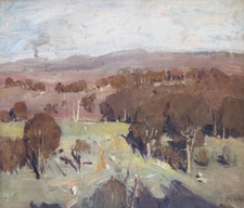 William Beckwith McInnes 1889-1939 Original Oil Painting Kangaroo Ground SFAA