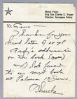 Chuck Yeager Signed note to Red Baron Gene Kropf - WWII Ace Bud Anderson Address