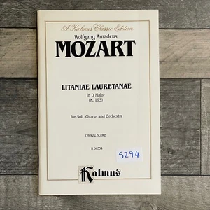 Mozart Wolfgang Amadeus Litaniae Lauretanae In D Major K.195 Choral Score - Picture 1 of 5