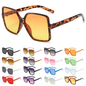Oversized Square Sunglasses Simple Trendy Designer Fashion Large Big Sun Glasses - Picture 1 of 28