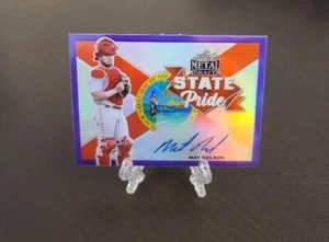 2021 Leaf Metal Draft Mat Nelson Autographed State Pride Card Cincinnati  8/25 - Picture 1 of 2