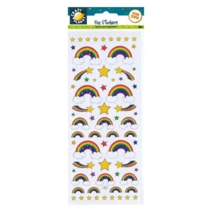 Kleine Regenbogen- und Sternetiketten Aufkleber für Kinder Karten Handwerk & Dekoration WD86 - Bild 1 von 1