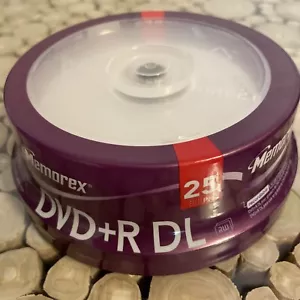 Memorex DVD+R DL Double Layer 8X 8.5GB 240 Min 25 Pack Blank Discs Spindle - Picture 1 of 4
