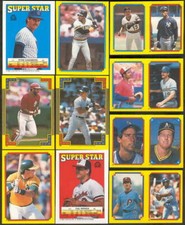 Rickey Henderson / Tom Glavine #44-226/51 1988 OPC stickerback