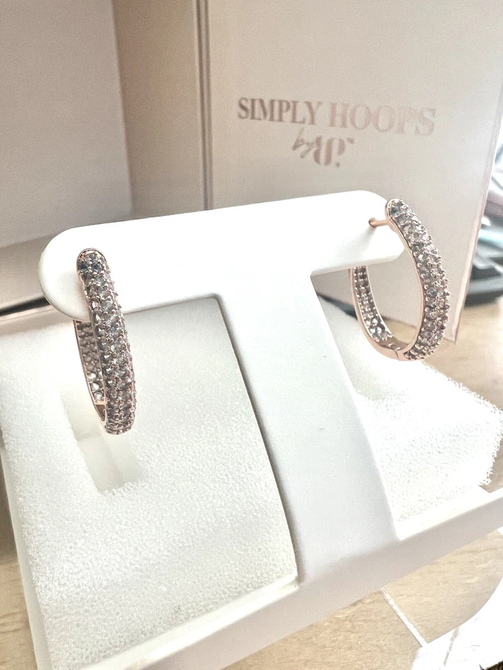 BombParty Simply Hoops RBP7119 'The Cameron Hoop' Creado en Laboratorio Ópalo Azul Rosa Oro Foto 1 de 4