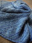 Hand Knitted Baby/Toddler Boy Blanket in Blues
