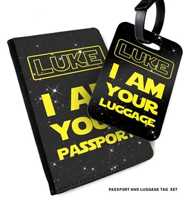 Reisepasshülle & Kofferanhänger - Personalisiert Spaß Urlaub Imperium Rebel Space Wars - Bild 1 von 9