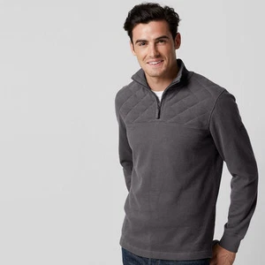 Timberland Camicia Uomo Fort River Quarter Zip Tornado Grigio Stile A1CK4 - Foto 1 di 3