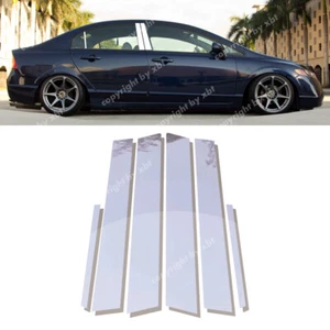 Juego de 6 postes de pilar cromados para Honda Civic 2006-2011 kit de cubierta de puerta - Imagen 1 de 10