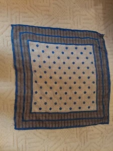 LADIES BLUE AND WHITE PATTERNED SCARF - MADE IN ITALY - Picture 1 of 2