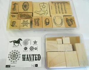 STAMPIN' UP Retired Western Cowboy Hitching Post Sheriff Badge Saddle NEW! - Picture 1 of 6