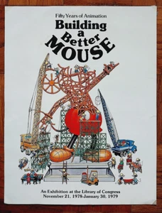 1979 Vintage 50 Anni di Animazione Biblioteca del Congresso Poster Mostra Disney - Foto 1 di 9