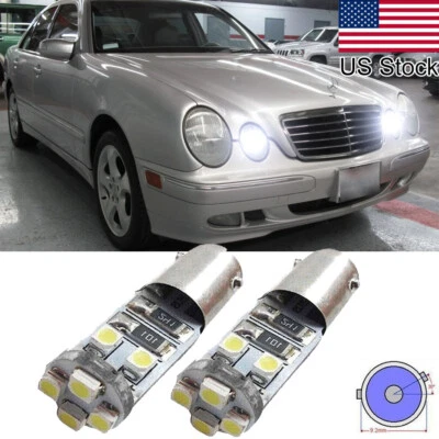 For Mercedes Benz W210 Etc 2pcs BaX9s H6W LED 6000K White Parking Light Bulbs - Image 1 of 4