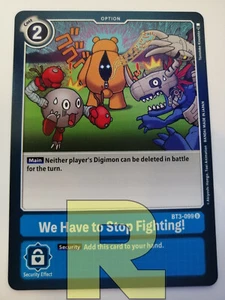 We Have To Stop Fighting ® BT3-099 U ® Non Comune ® Digimon Ver. 1.5 ® Inglese - Picture 1 of 1