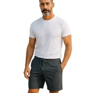 Jacks Boardshorts Men Size 36 Charcoal Swim Streetwear Zip Pockets Logo NWT - Picture 1 of 14