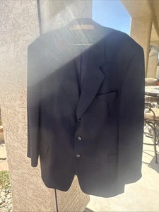 Chereskin Men's Blue Black  Plaid Lambswool, Sport Coat Jacket Blazer Sz 48 R - Picture 1 of 9