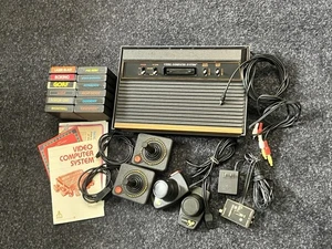 Atari 2600 System Bundle with Console 12 Games Joysticks Paddles & organizer box - Picture 1 of 5