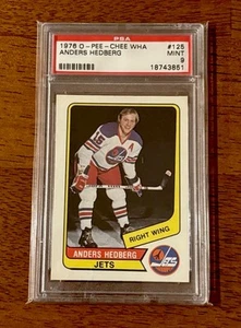 1976 Anders Hedberg. PSA 9 Mint! POP 6! Tough Card. WHA HOF. NHL Great! - Picture 1 of 1