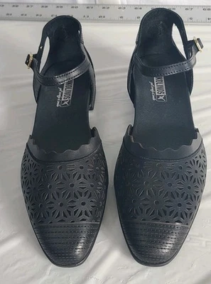 Pikolinos Benissa Mary Jane Slingback Flat Sandals Black Womens Sz 38 - Image 1 of 4