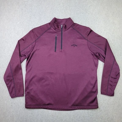 Chaqueta Pullover Callaway Golf 1/4 Cremallera Para Hombre Grande Granate Cuello Simulado Rendimiento Foto 1 de 4