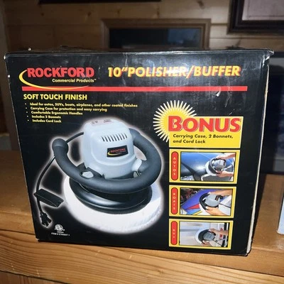 Pulidora/tampón auto Rockford 10" RCP-08 en estuche con extras ~ nueva en caja Foto 1 de 4
