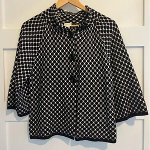 Chaqueta Chicos Mujer Negro Blanco Lunares Cárdigan Chic Look Talla 0 - Imagen 1 de 9