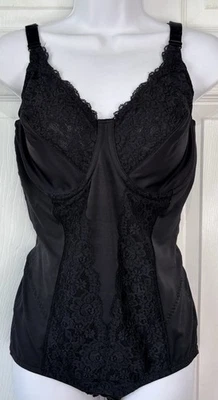 Vintage Maidenform Flexees Black Lace Bodysuit Shaper Girdle Lingerie Size 36DD - Image 1 of 4