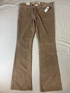 Vintage GAP Corduroy Pants Womens 10 Reg Low Rise Bootcut Brown Tan Y2K 34x32 - Picture 1 of 8