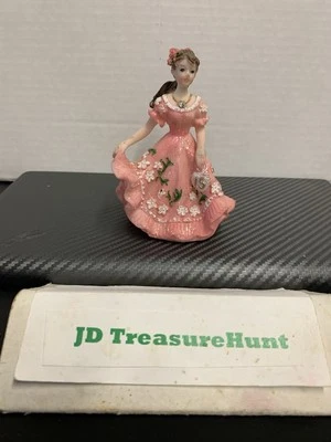 "Estatuilla de resina rosa de 5"" 15 cumpleaños de quinceañera / adorno de pastel usado en excelente estado 🔥🔥🔥" Foto 1 de 4